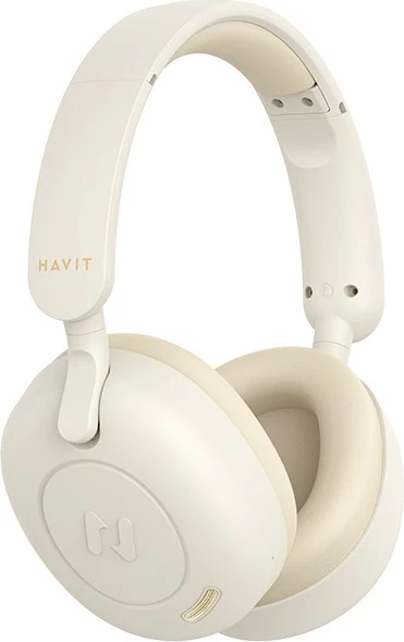 Kufje wireless Bluetooth HAVIT H655BT, 700 mAh, me anulim zhurme, Bezhe