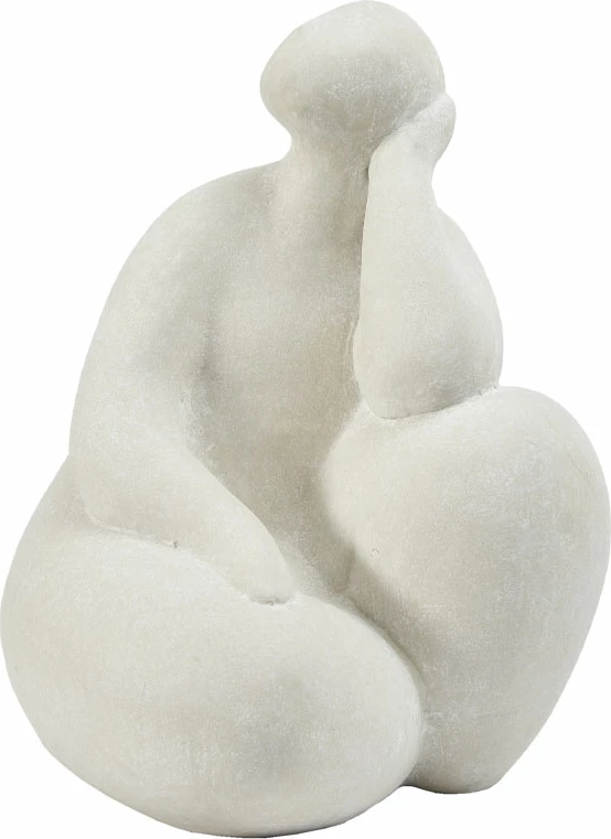 Figurë dekorative Liv, terrakotë e bardhë, 29x28x37 cm