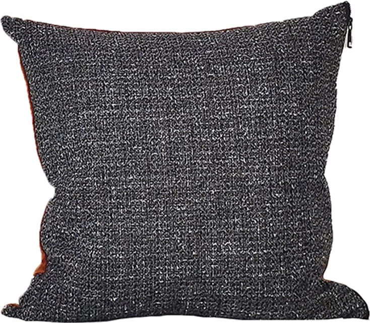 Jastëk dekorativ Tuil, 45x45cm, material tekstili, ngjyrë antracit dhe kafe e kuqërremtë