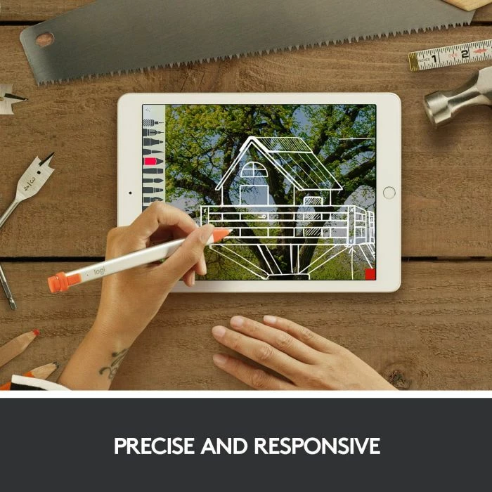 Stilolaps digjital Logitech Crayon 914-000034 për iPad (2019+), argjend/portokalli