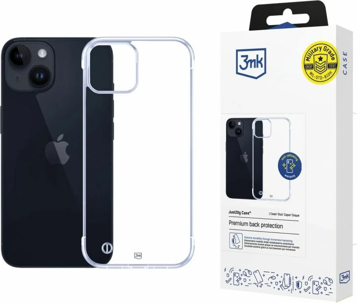 Kuti mbrojtëse për iPhone 15 Plus 3mk Just20g, transparente