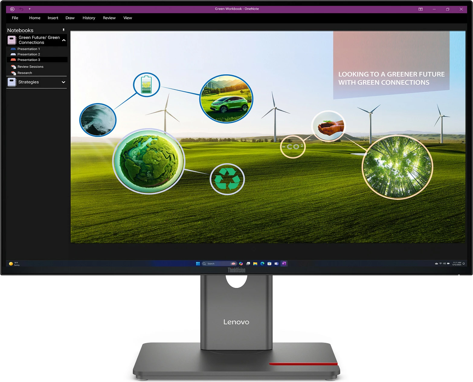 Monitor Lenovo ThinkVision P27Q-40, 27", 2560x1440, IPS, 120Hz, Eclipse Black