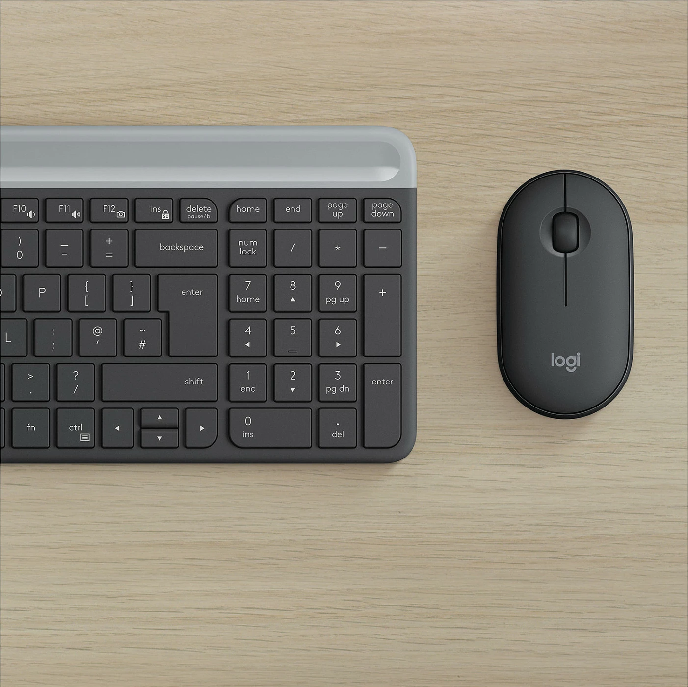 Set tastierë dhe maus wireless Logitech Slim, i zi