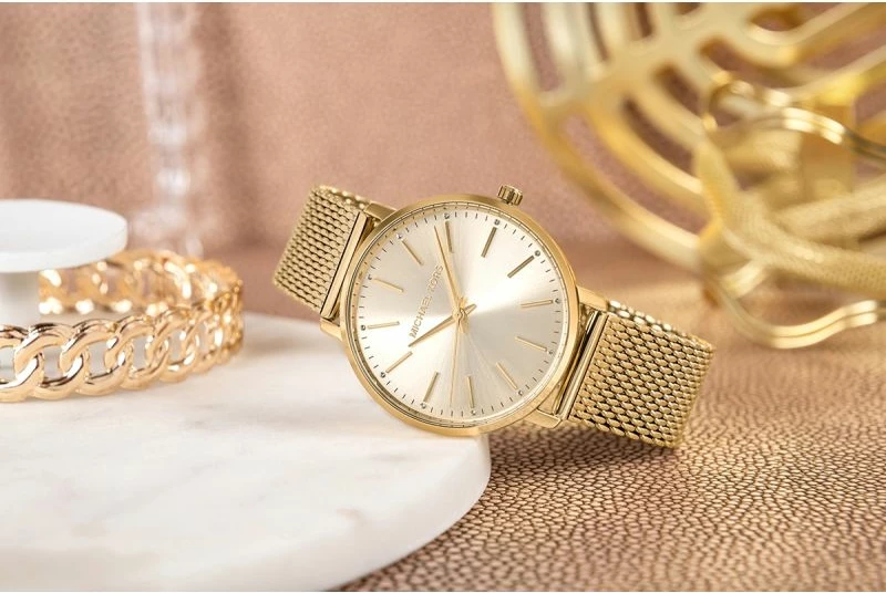 Orë dore femrash Michael Kors Pyper MK4339, e artë, me kuti