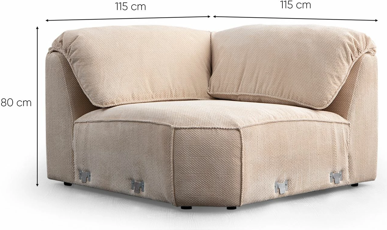 Këndare Flamingo, krem, Atelier del Sofa, set me 5 pjesë