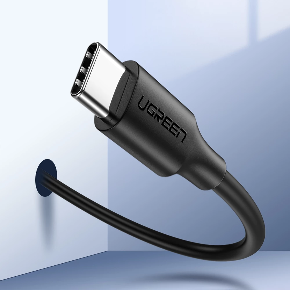 Kabllo USB-C në USB-C Ugreen US286, 1m, 3A, 480 Mbps, e zezë