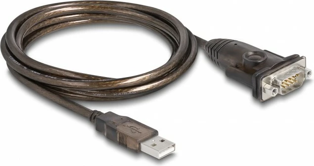 Adapter USB 2.0 DeLOCK, Type-A në RS-232 DB-9, 1.5m, zi