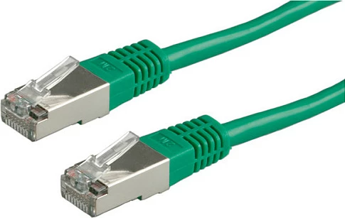 Kabllo rrjeti ROLINE Cat5e S/FTP Patch Cord 0.5m, RJ-45, e gjelbër