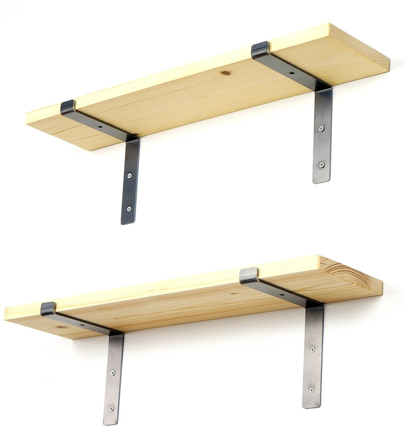 Raft dekorativ prej druri për mur, ngjyrë e zezë dhe arre, Skye Decor, Lam001