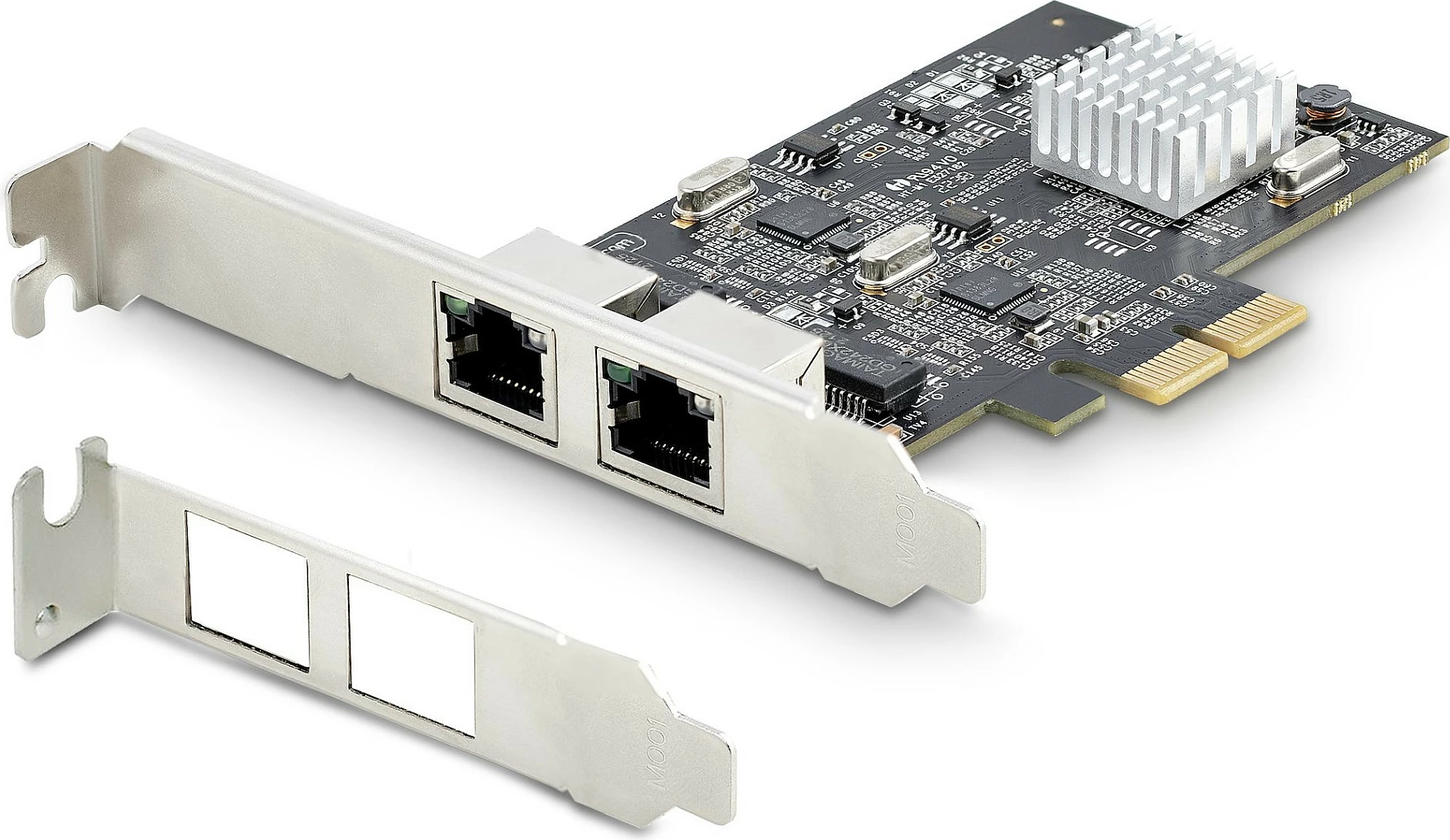 Kartelë rrjeti PCIe StarTech 2-Port 2.5Gbps, Intel I225-V, NBASE-T, 2x RJ-45, e zezë