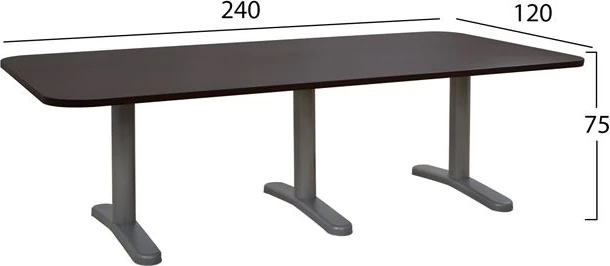 Zyrë profesionale për konferenca, ngjyrë wenge, FH2047.12, 240x120x75 cm