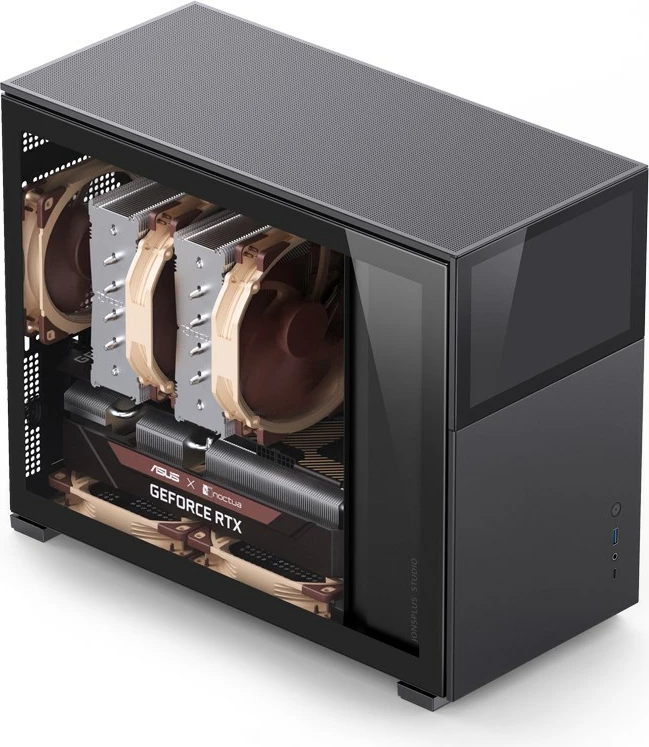 Kasë Jonsbo D31 STD, midi tower, për kompjuter, 4x2.5" SSD, 2x3.5" HDD, 4 slote zgjerimi, e zezë