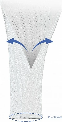 Mbështjellës i gërshetuar për kabllo DeLOCK, 2 m, Ø32 mm, me Velcro, i bardhë
