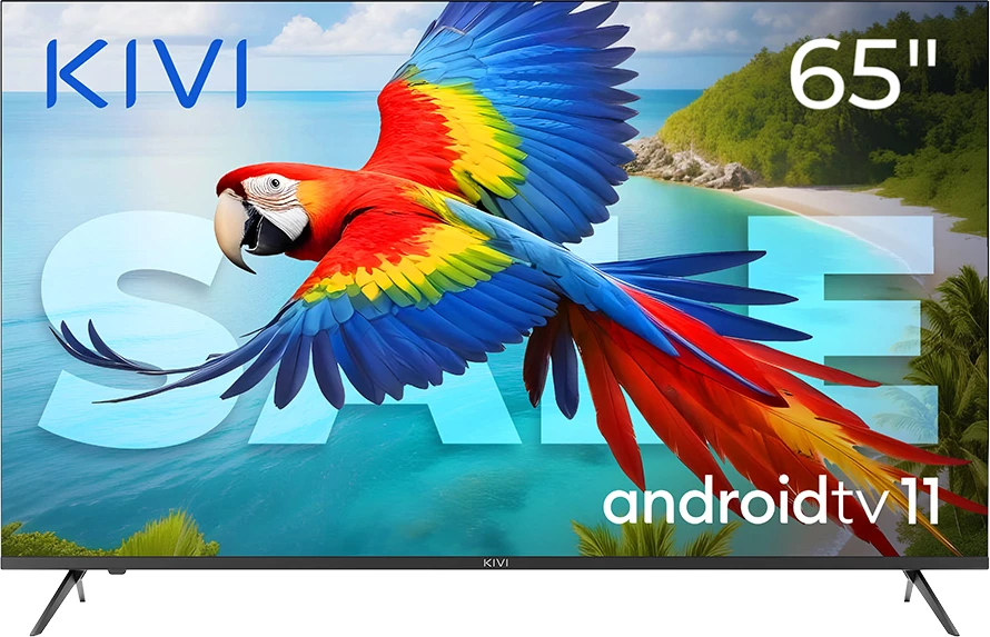 Televizor LED KIVI 65" 4K UHD Android TV 11, 60Hz, BT 5.1, 4x HDMI, 2x12W, i zi