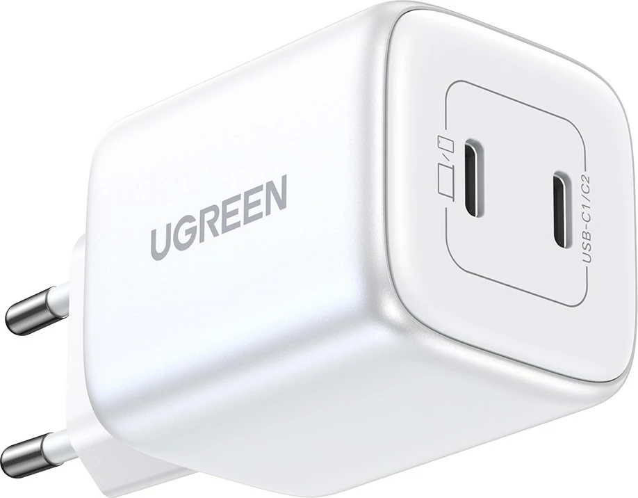 Karikues i shpejtë Ugreen 15327, 45W, 2x USB Type-C, i bardhë