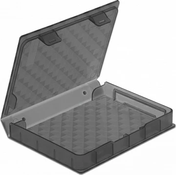 Kuti mbrojtëse DeLOCK për HDD/SSD 2.5", plastike, 105x80x15 mm, gri