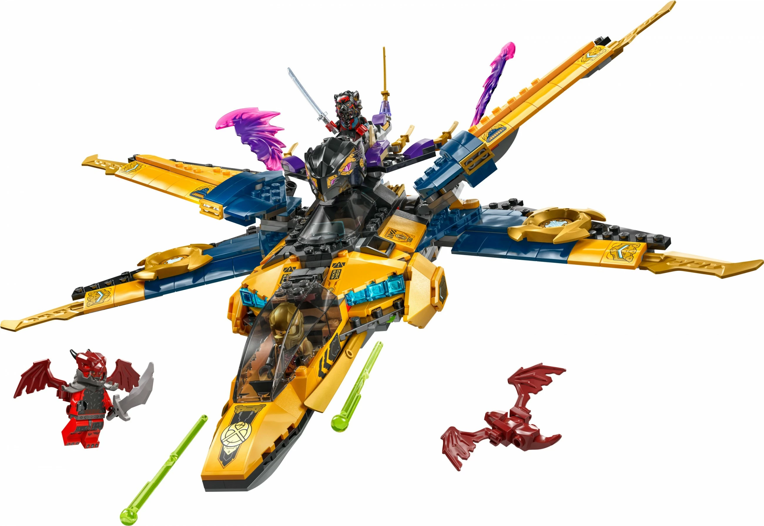 Set ndërtimi LEGO Ninjago 71833 Ras & Arin Super Storm Jet, 510 pjesë, multikolor