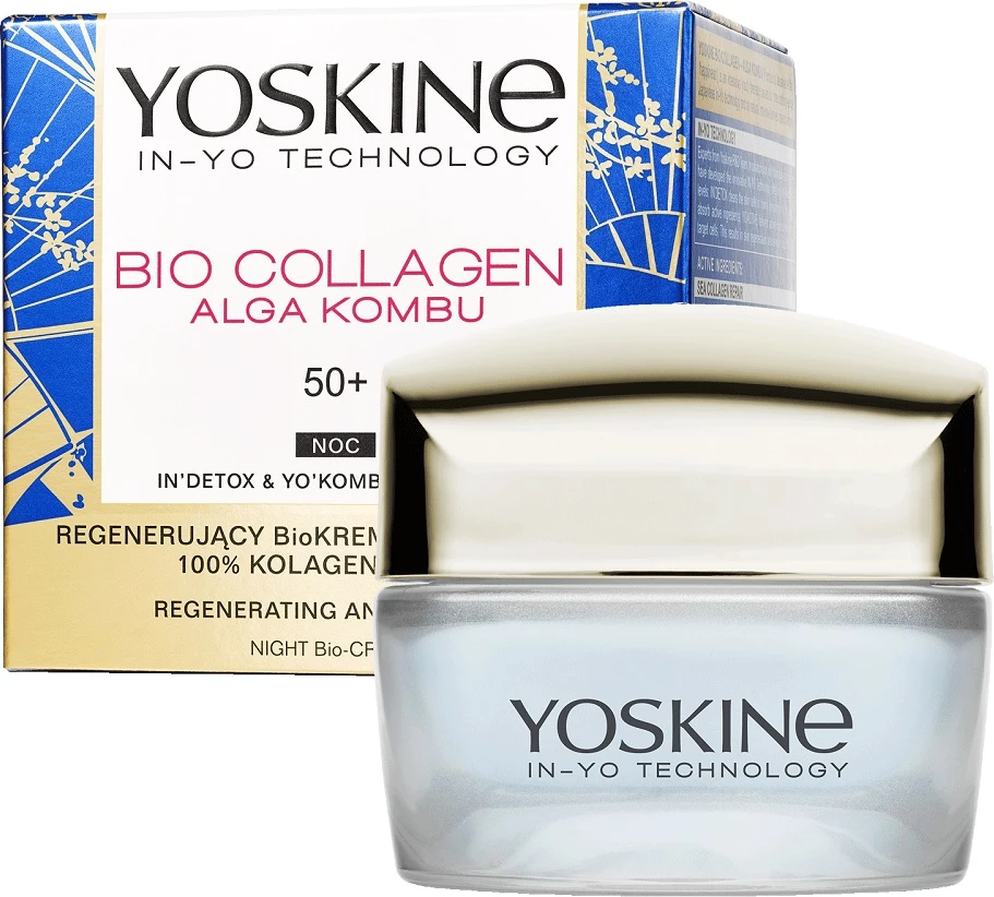 Krem nate për fytyrë për femra Yoskine Bio Collagen, 50ml