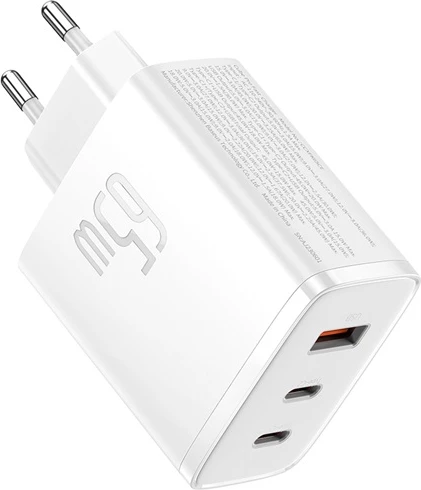 Karikues muri Baseus Cube Pro 65W, 2x USB-C, 1x USB-A, i bardhë