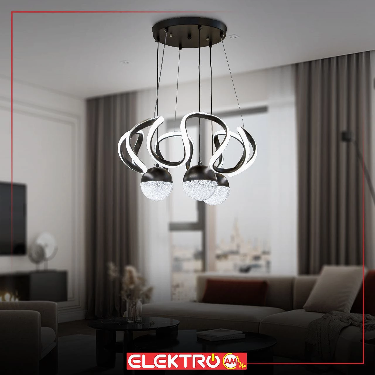 Abazhur LED i varur 7000/3 BK