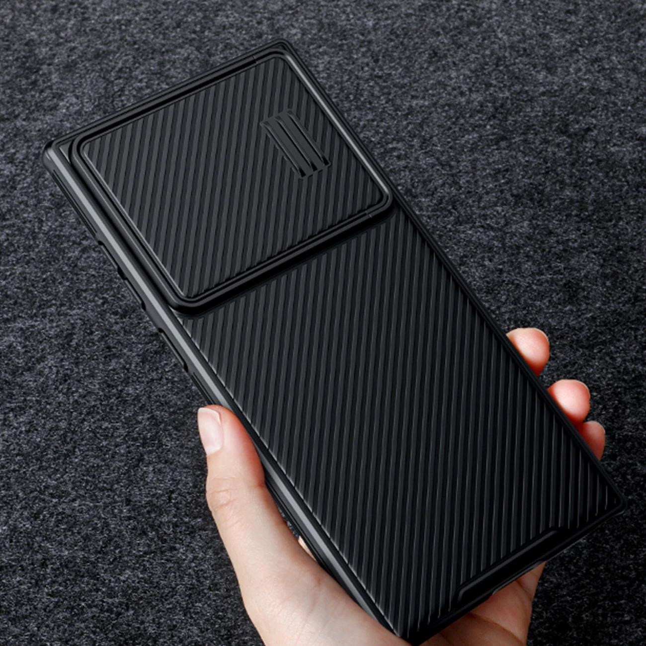 Mbështjellës Nillkin CamShield S Case për Samsung Galaxy S23 Ultra, me kapak kamere, Kaltër