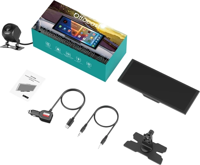 Monitor veture Ottocast Ottoscreen N95C 11.4\" HD, Android 15, 4GB/64GB, CarPlay/Android Auto wireless, me kamerë mbrapa