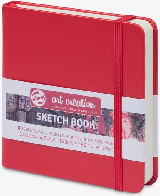 Talens Art Creation Sketch Book – Red (12 × 12 cm)