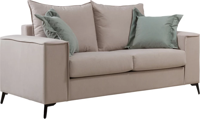 Set divanësh Verona 2 copë, krem, jastëkë ngjyrë mente