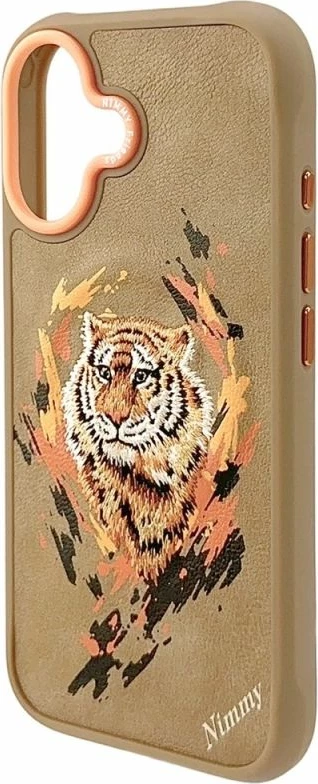 Kapak MagSafe Nimmy Tiger për iPhone 17, kafe e çelët