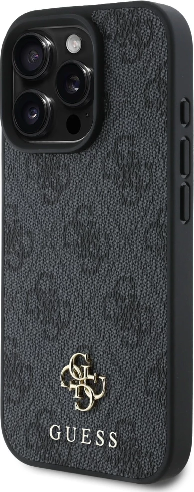 Mbështjellës Guess 4G Small Classic MagSafe për iPhone 16 Pro Max, i zi