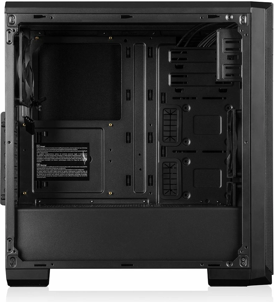 Kasë Modecom Oberon Pro Silent AT-OBERON-PS-10-000000-0002 Midi Tower ATX me izolim zëri, pa furnizues rryme, pa dritare, e zezë