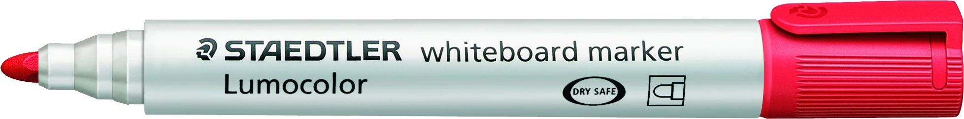 Set markerash whiteboard STAEDTLER Lumocolor 4 copë, majë e rrumbullakët 2mm, multingjyrësh