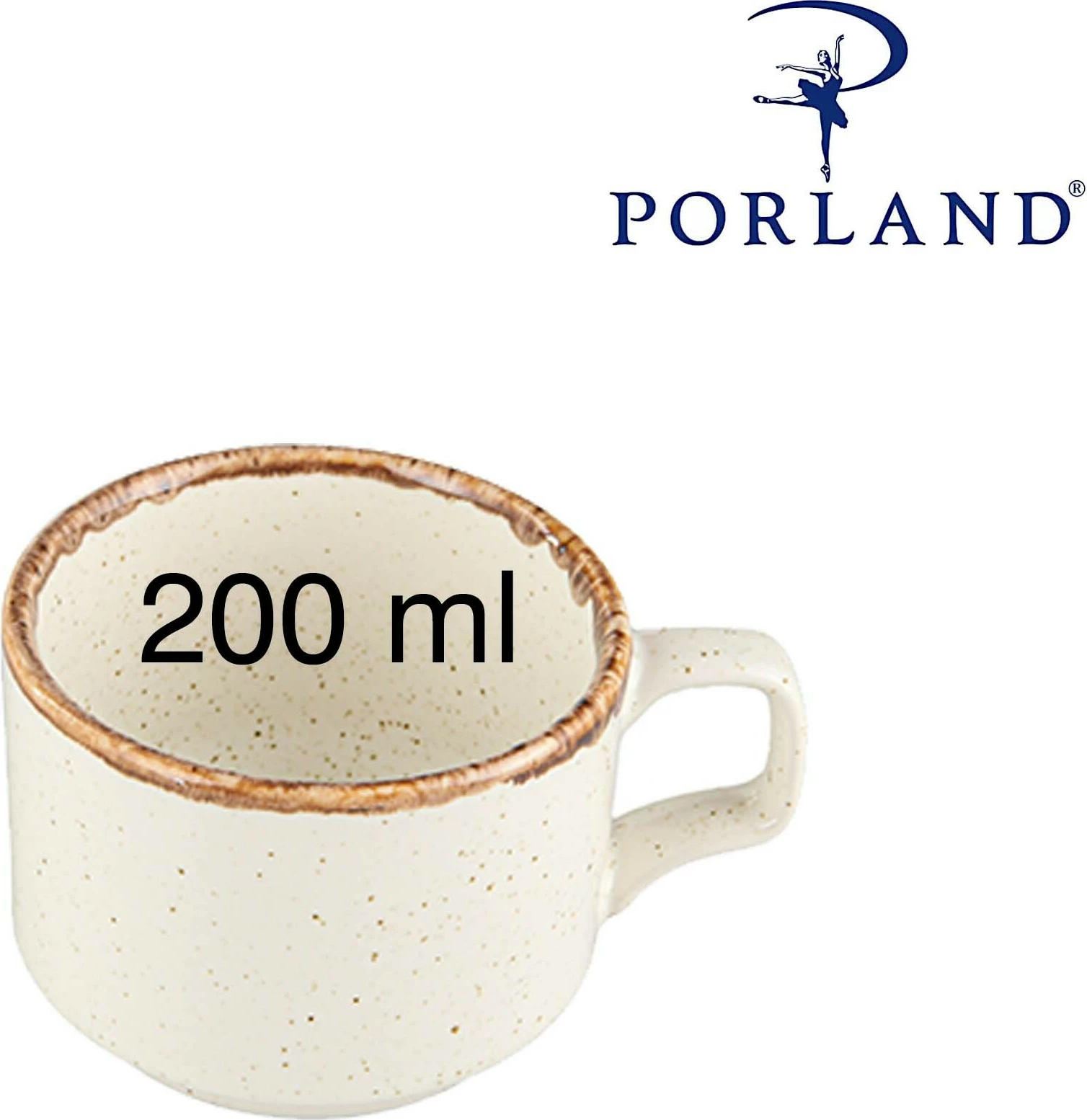 Filxhan stackueshëm Porland Seasons Sand 200 ml, krem, set 6 copë