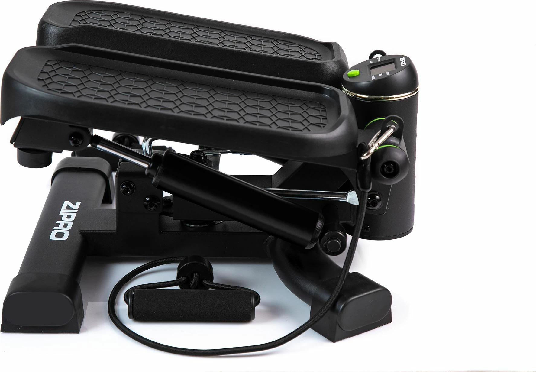 Stepper Zipro Roam 2-n-1 me LCD, litarë elastikë, 120 kg, i zi