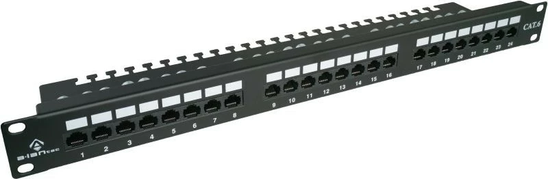 Patch panel ALANTEC PK001, CAT 6, 24 porta, 1U, i zi