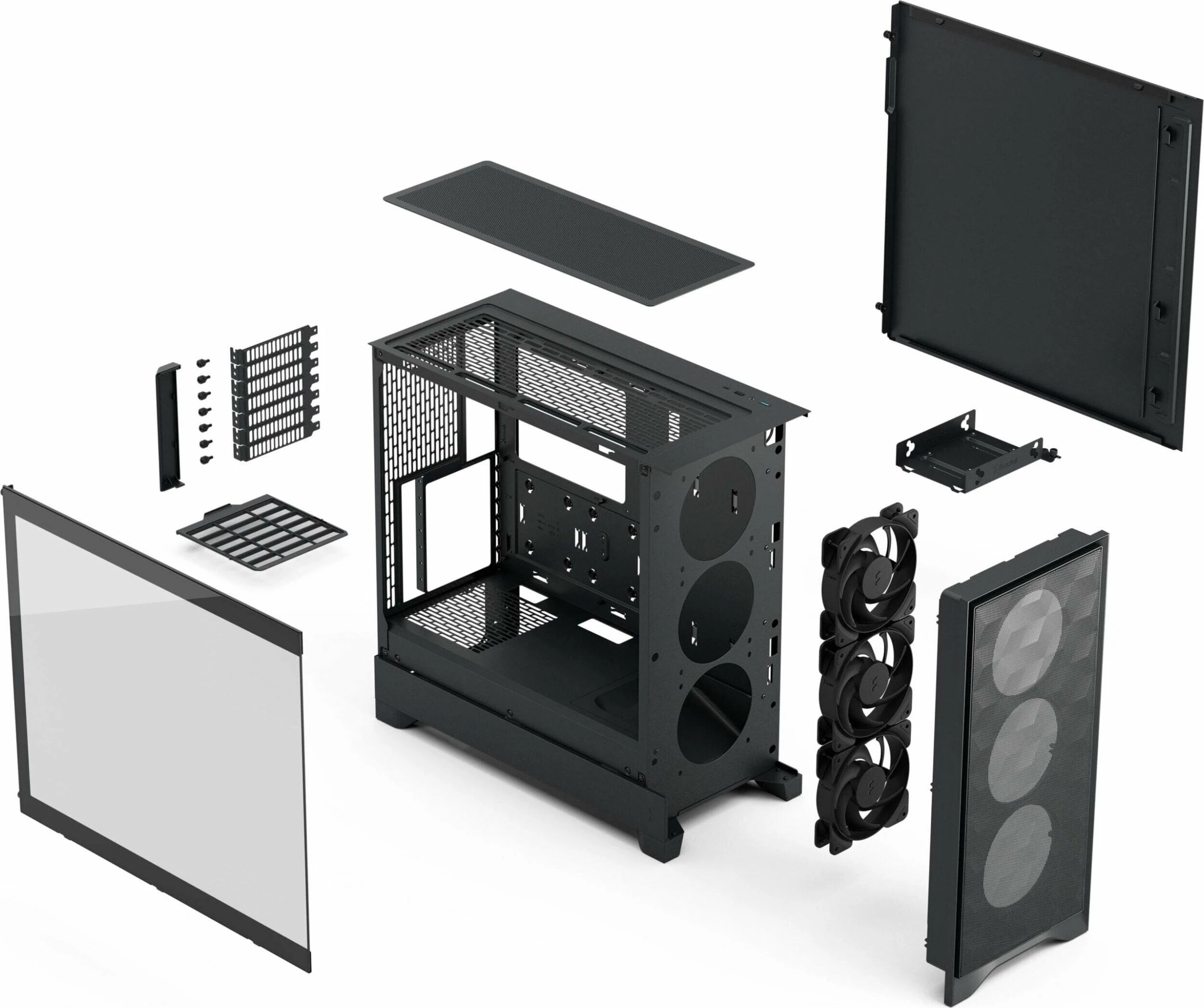 Kasë Fractal Design Pop 2 Air TG (FD-C-POA2A-02) Midi Tower ATX, me dritare, e zezë