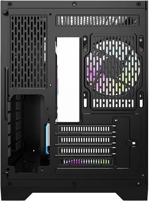 Kasë Darkflash FT350 me 5 ventilatorë ARGB, Mini Tower, e zezë