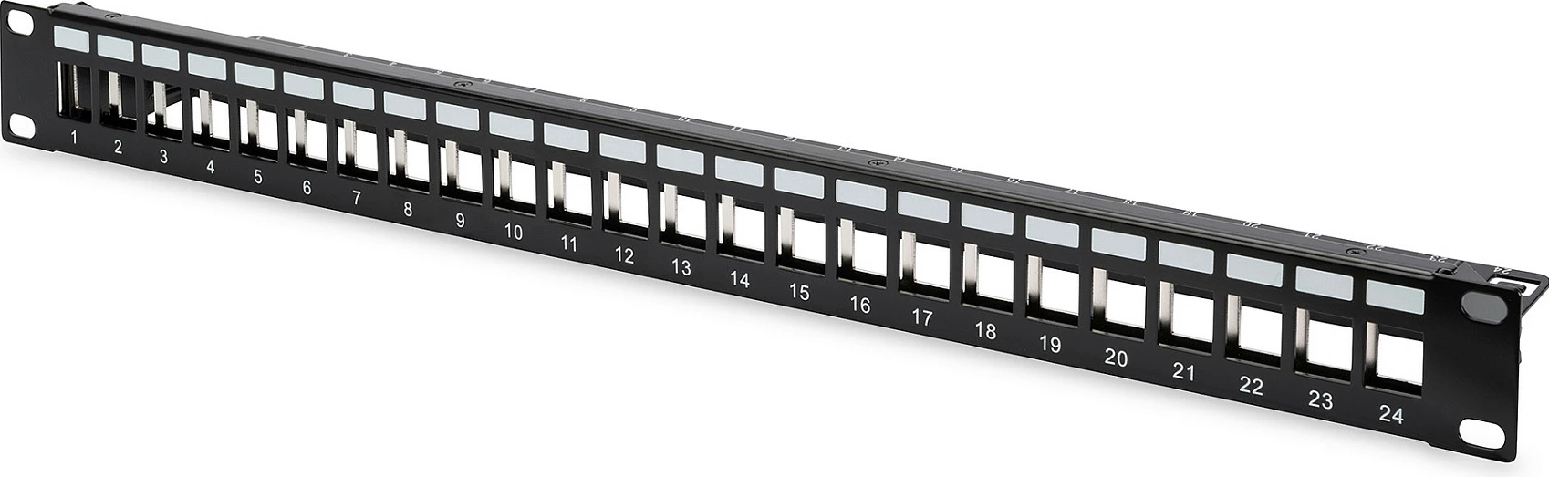 Patchpanel Digitus 24-portë, 1U, modular, zi
