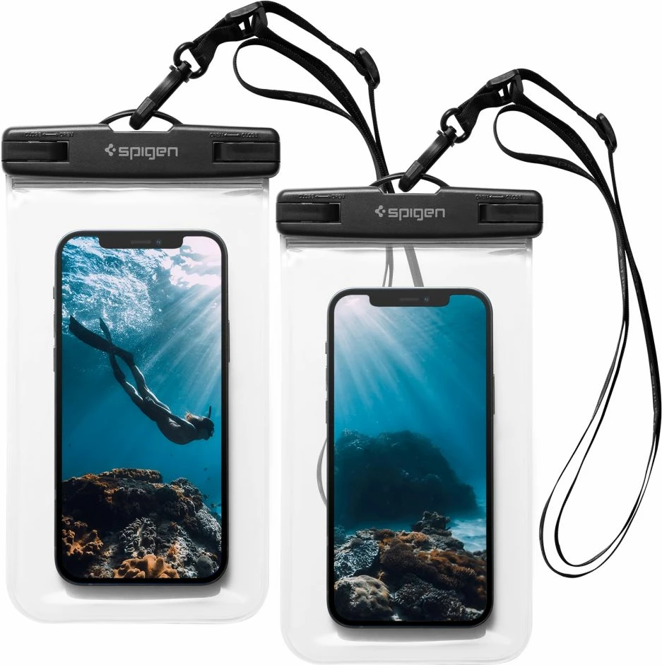 Mbështjellës Spigen Aqua Shield A601, IPX8, universal, 2 copë, transparent