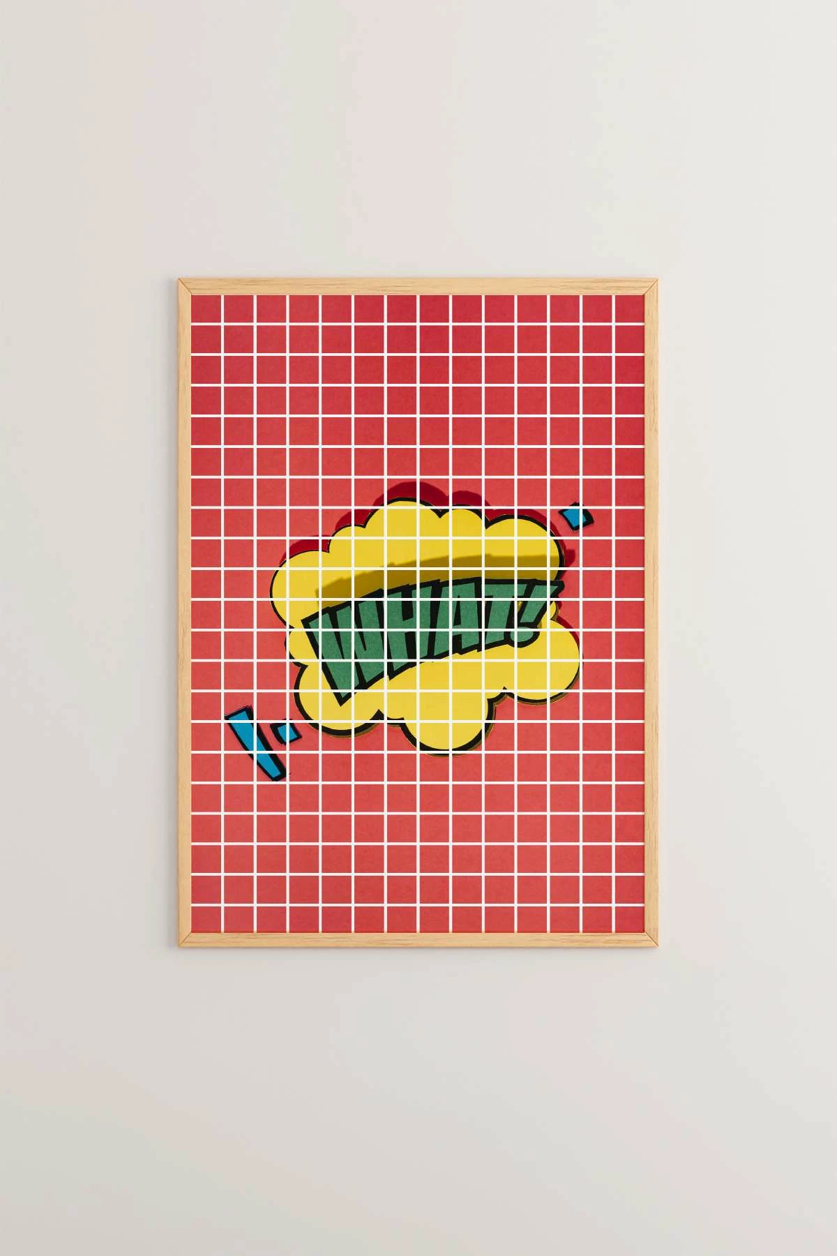 Pikturë dekorative me kornizë, Popkare7, shumëngjyrëshe, Wallity, 33x48cm