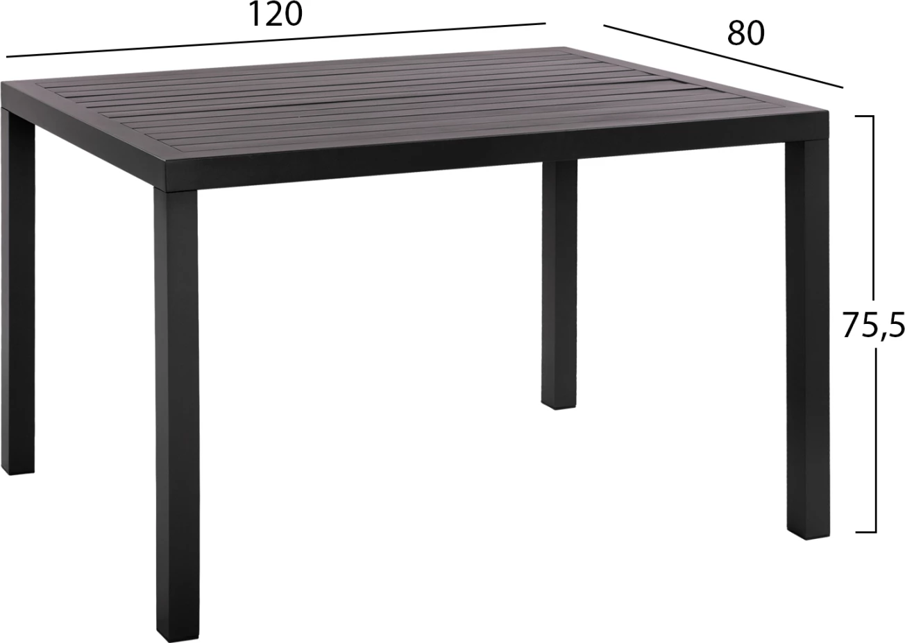 Tavolinë alumini 120x80 gri FH5570.02