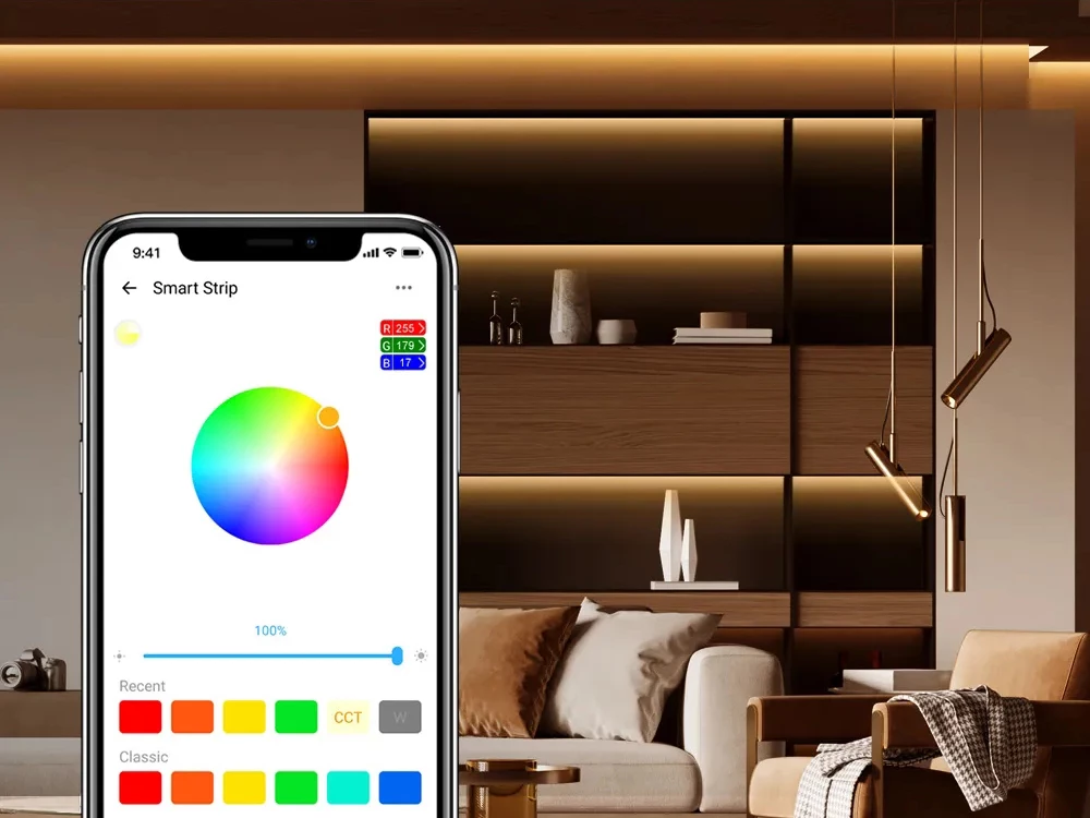Shirit LED inteligjent Sonoff L2-2M, 2m, RGB, me telekomandë dhe Wi-Fi, i papërshkueshëm nga uji