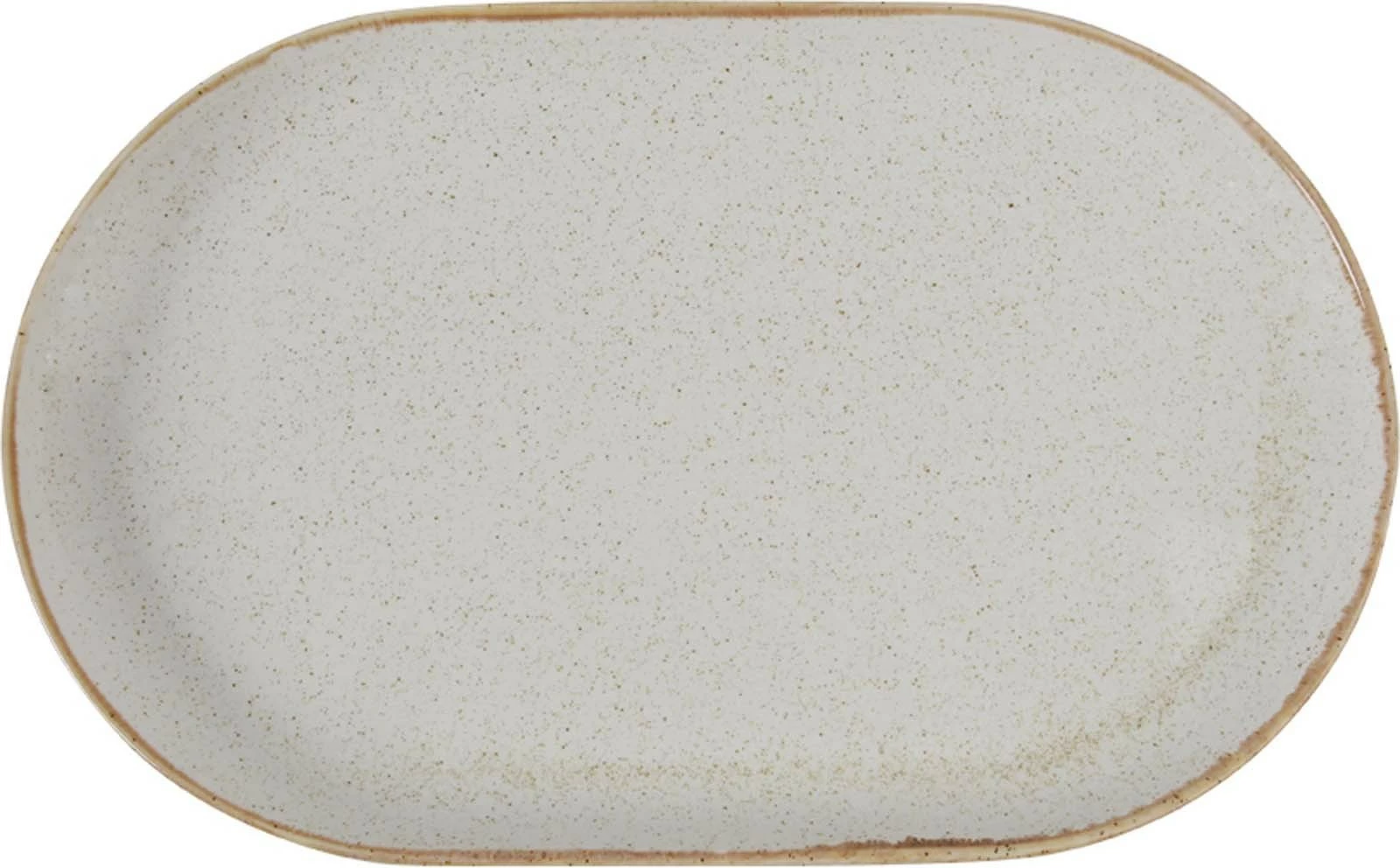 Pjatë ovale servirjeje Porland Seasons Sand 320x200 mm, krem/bezh, set 6 copë