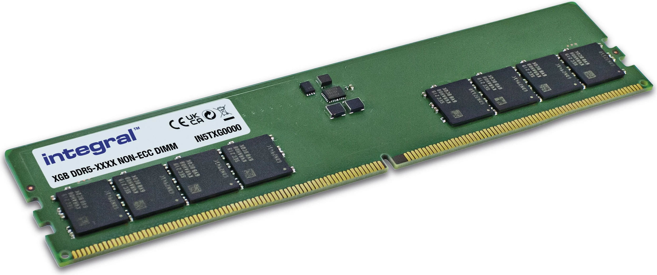 RAM Memorje Integral 8GB DDR5 5600MHz, DIMM 288-pin, e gjelbër