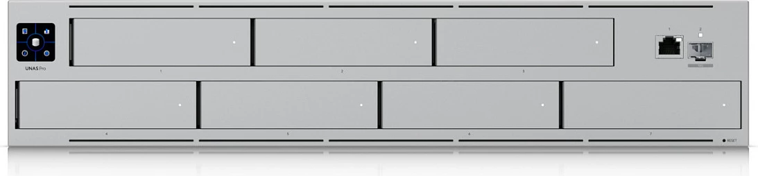 NAS Ubiquiti UNAS-Pro, 7x HDD/SSD, 8GB RAM, 1x GbE, 1x SFP+, rack 2U, hiri