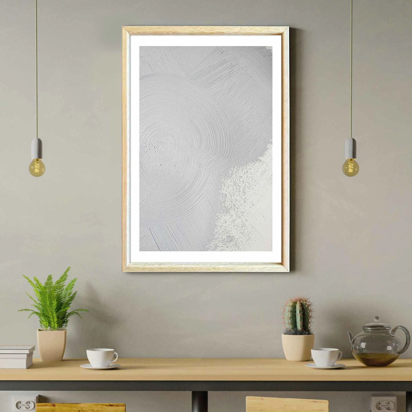 Pikturë dekorative me kornizë druri, MDF, Wallity, Ahswabisabi-029, shumëngjyrëshe, 42x62cm