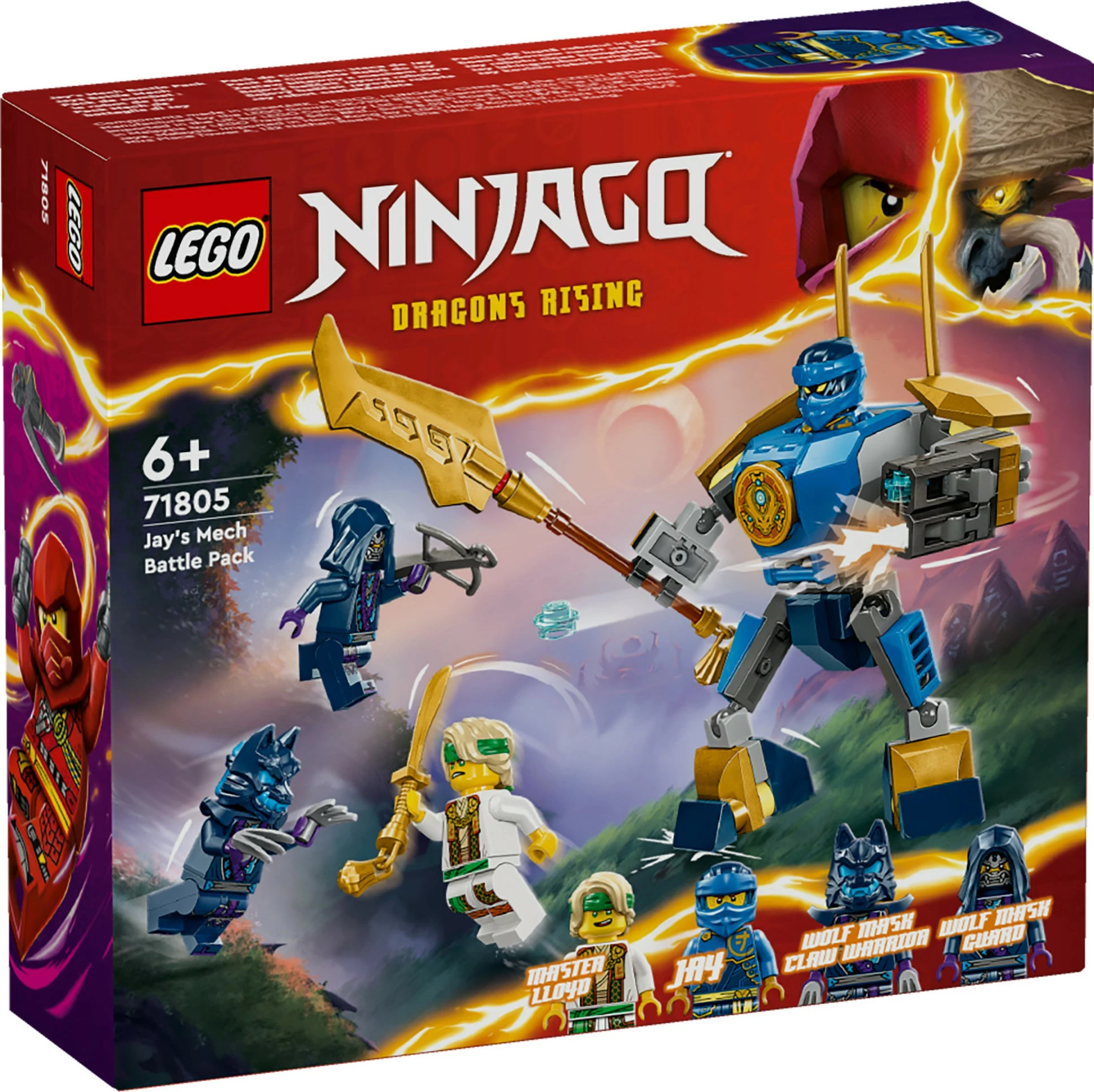 Set ndërtimi LEGO Ninjago 71805 Jay's Battle Mech, 78 pjesë, multikolor