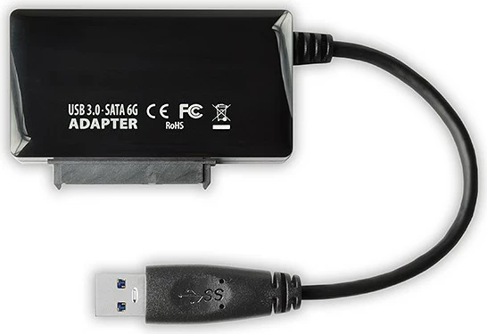 Adapter USB 3.0 në SATA AXAGON ADSA-FP3 FASTport3, për HDD/SSD 2.5", 3.5", 5.25", i zi, me furnizues rryme