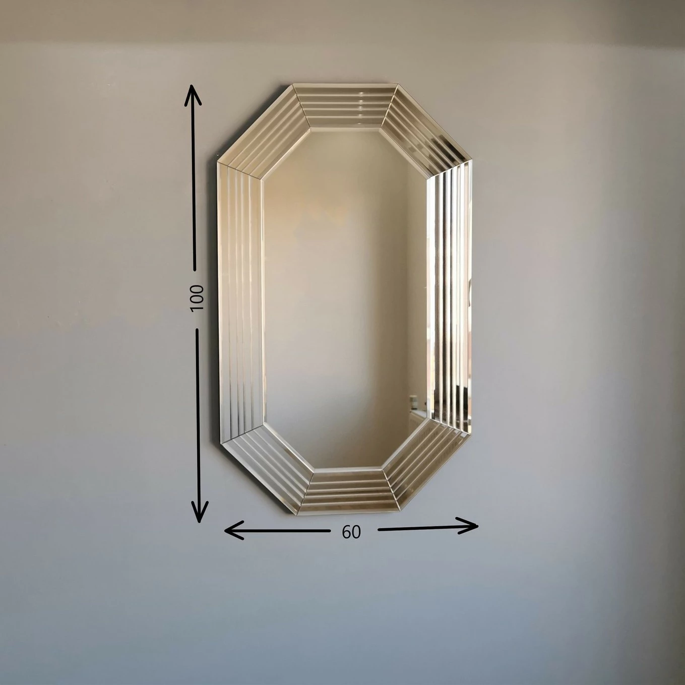 Pasqyrë bronzi Hanah Home, A313D, 60x100cm