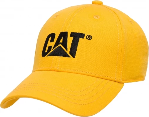 Kapele bejsbolli CAT W01791, 100% pambuk, logo e qëndisur, rrip rregullues me tokë metalike, E verdhë